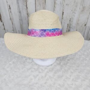 O'rageous Mermaid Floppy Sunhat Natural Size OS